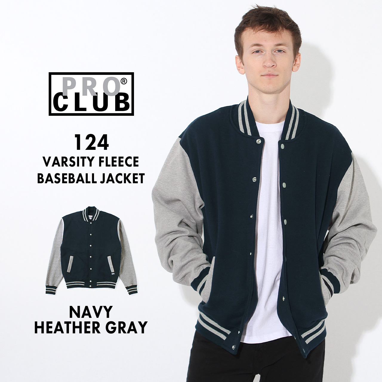 PRO CLUB（プロクラブ） ヘビーウェイト 13oz 無地 スタジャン メンズ