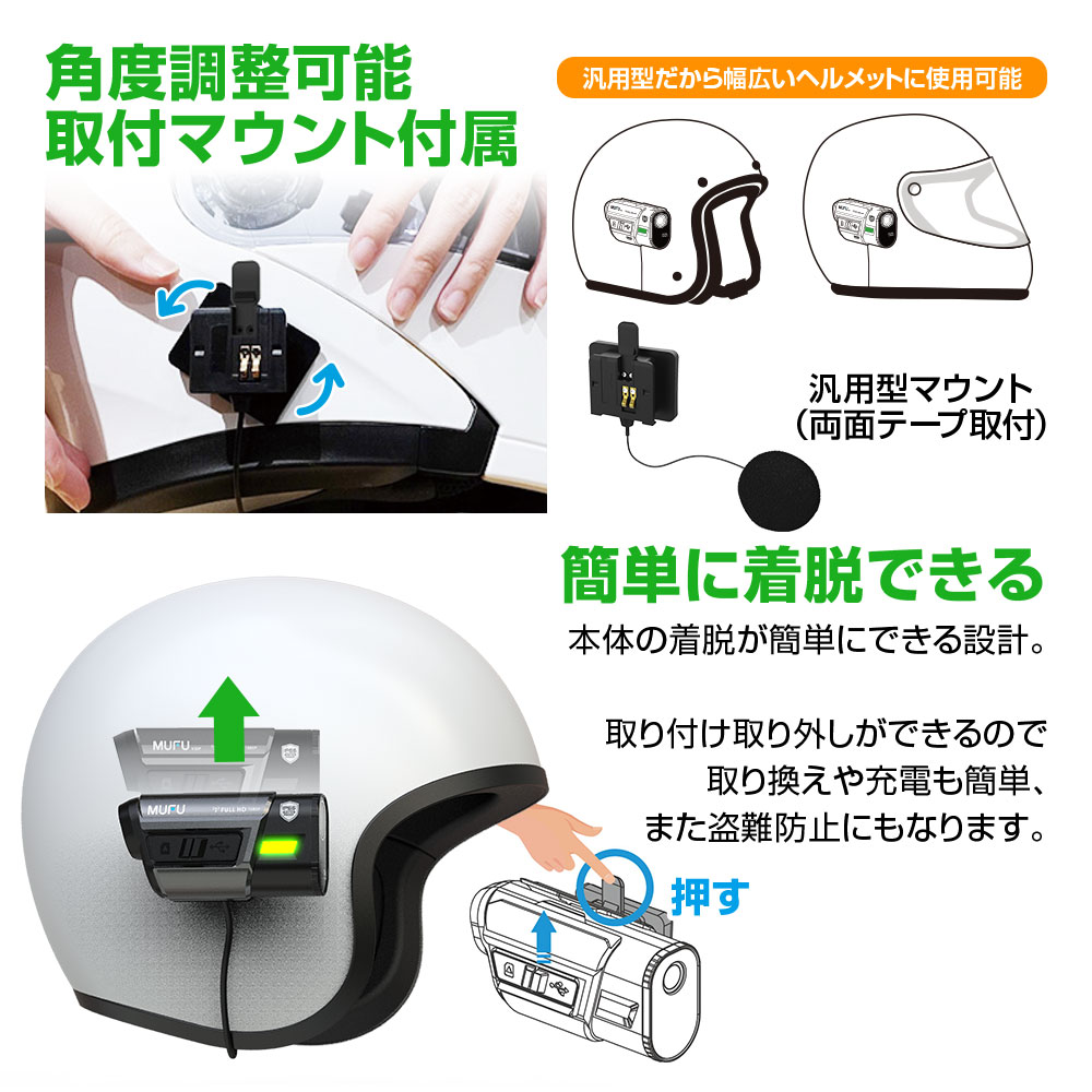 MAXWIN（マックスウィン） ドライブレコーダー バイク用 2カメラ 前後