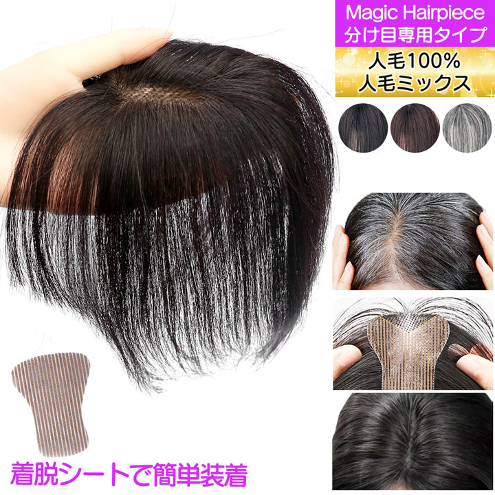 TefuRe（テフリ） ピン無し 部分ウィッグ 人毛 前髪ウィッグ ウィッグ