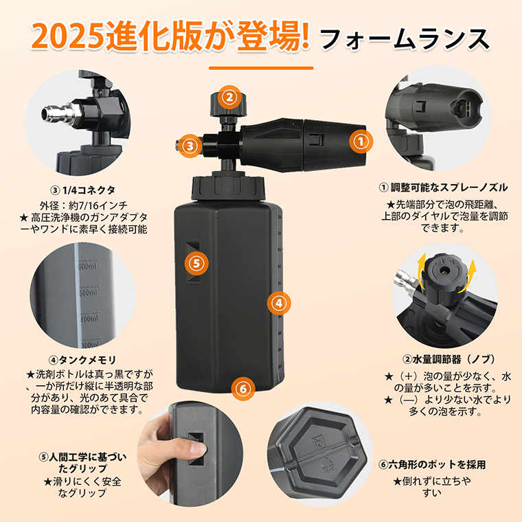 フォームランス ケルヒャー用 泡 洗車 フォームガン ノズル ケルヒャー