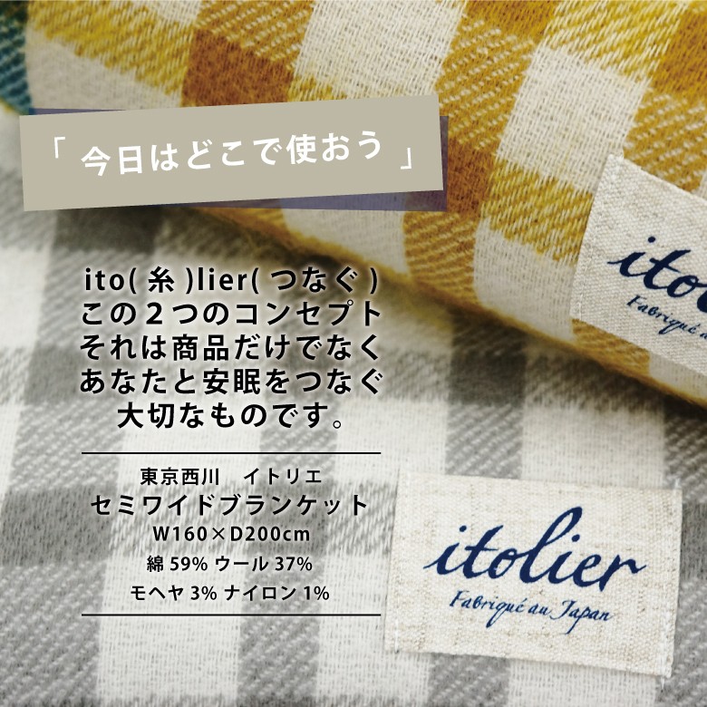 西川（nishikawa） 東京西川 itolier イトリエ セミワイドブランケット