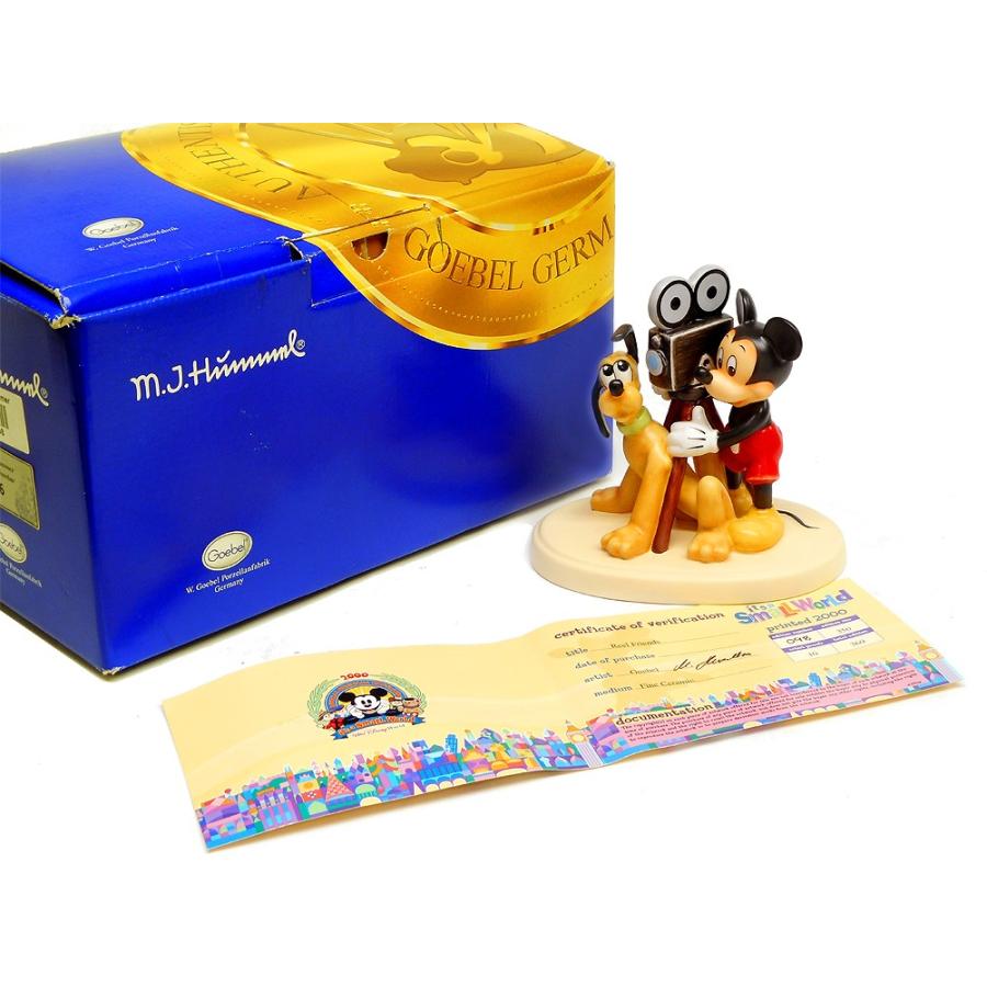 ゴーベル ミッキーマウスとプルート陶器フィギュアリン ディズニアナ