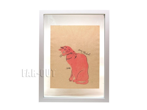 アンディ・ウォーホル プリポップ オリジナルアート サイン入り 猫