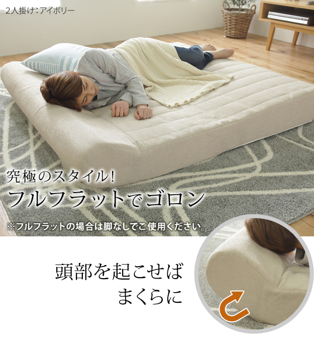 フロアソファー 一人掛け 低反発 低反発ハイバックローソファー