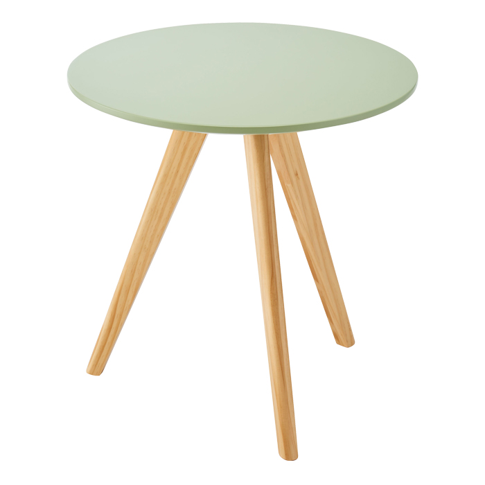 東谷 ラウンドサイドテーブル くすみカラー テーブル 机 家具 木