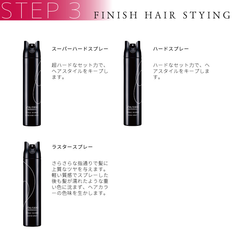 STAGE WORKS 資生堂 ステージワークス スーパーハードスプレー