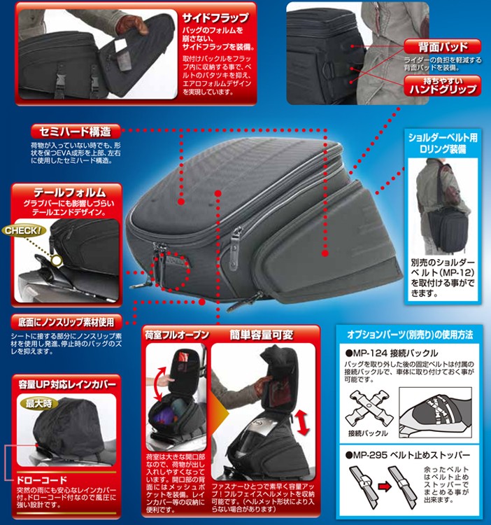 TANAX（タナックス） エアロシートバッグ2 モトフィズ 12.5-18.5L