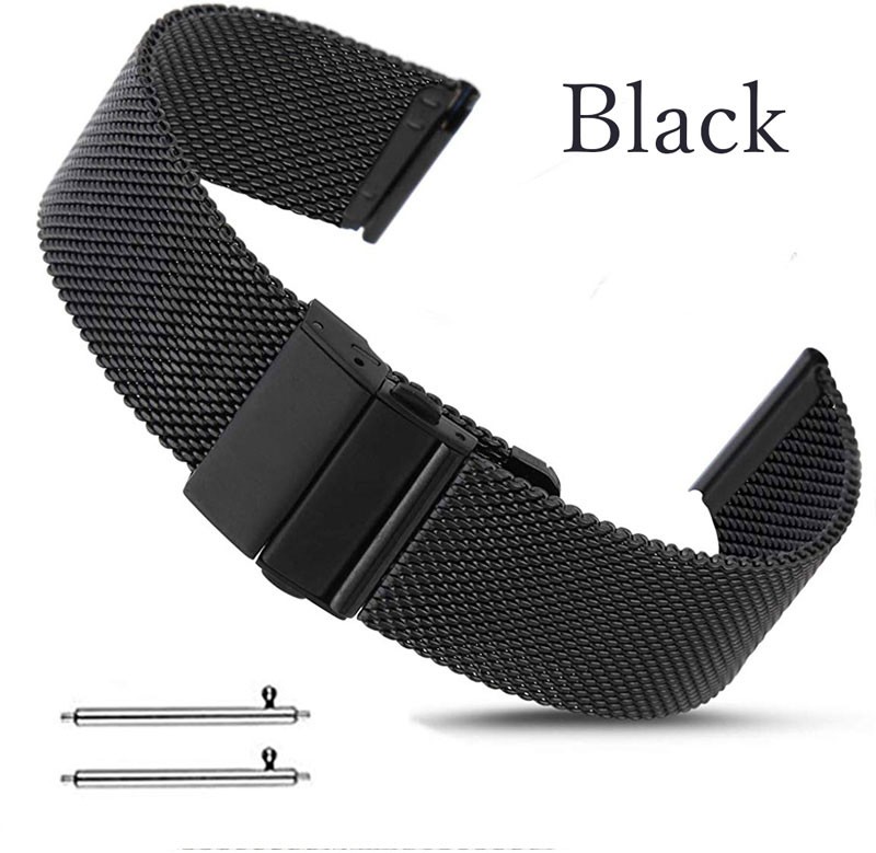 ステンレス ベルト 20mm 時計 バンド 交換 22mm 18mm ミラネーゼ