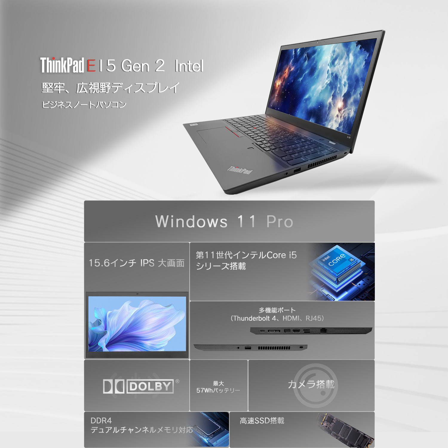Lenovo（レノボ） 中古ノートパソコン Lenovo ThinkPad E15 Gen2 第8