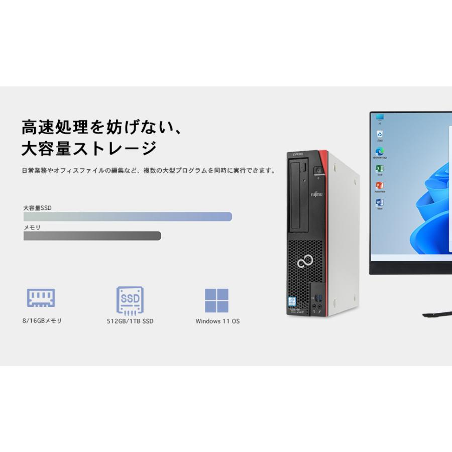 富士通（FUJITSU） デスクトップ パソコン FUJISTU office Win11搭載