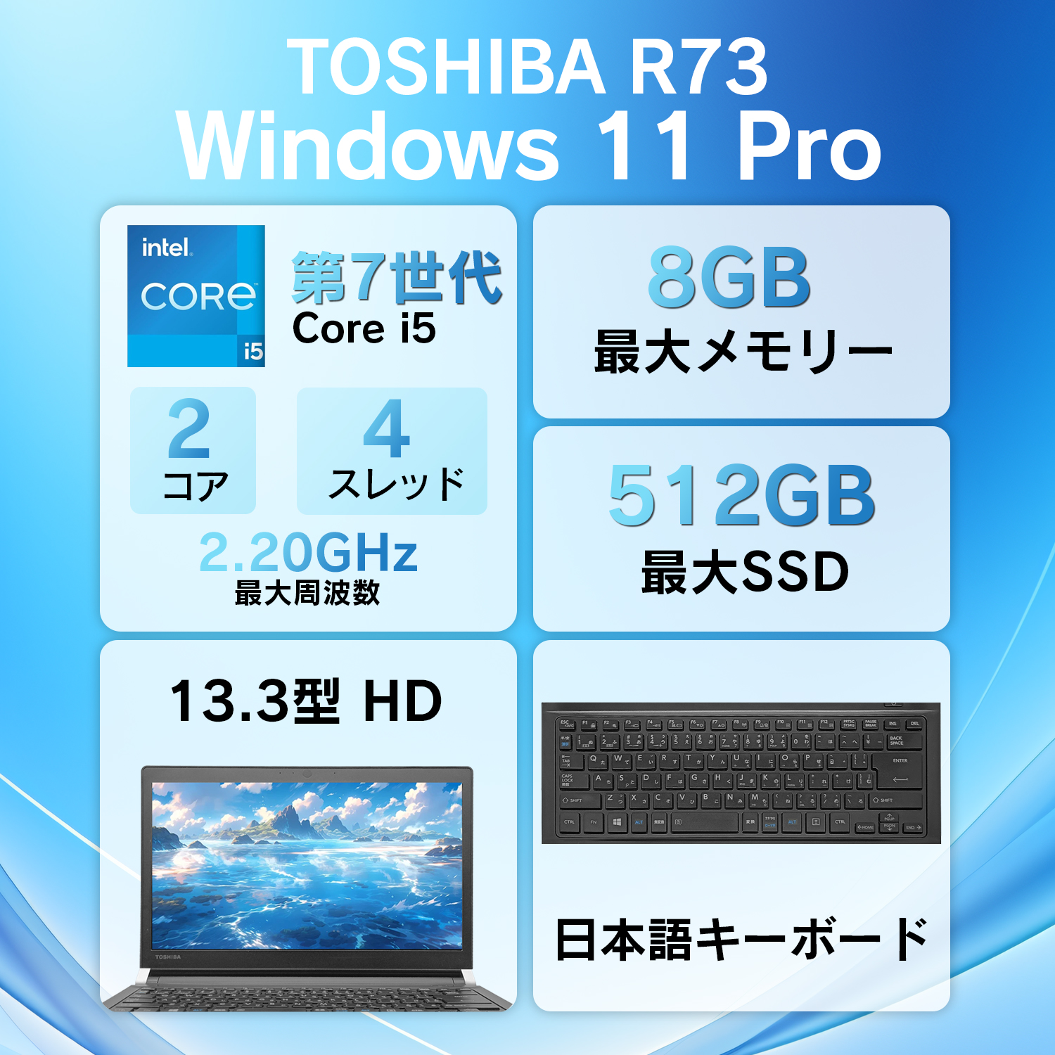 TOSHIBA（東芝） TOSHIBA中古ノートパソコン PR73シリーズ Windows11