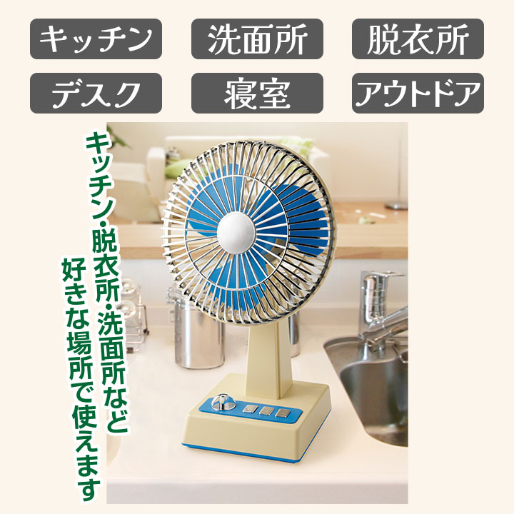 どこでもレトロ扇風機 [Z3301] 卓上扇風機 昭和レトロ かわいい 扇風機