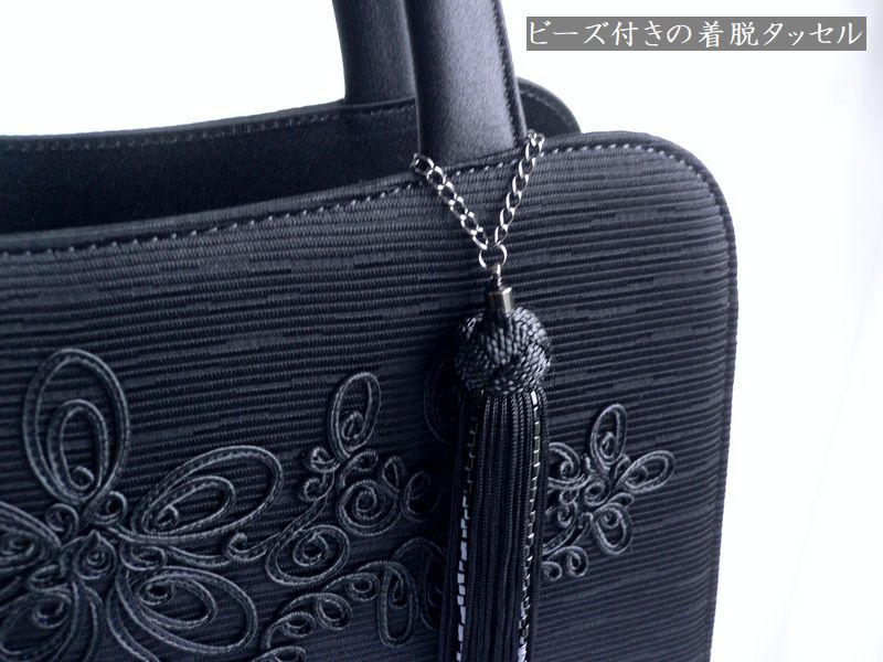 岩佐 イワサ IWASA 日本製 ブラックフォーマル タッセル付き 米沢織