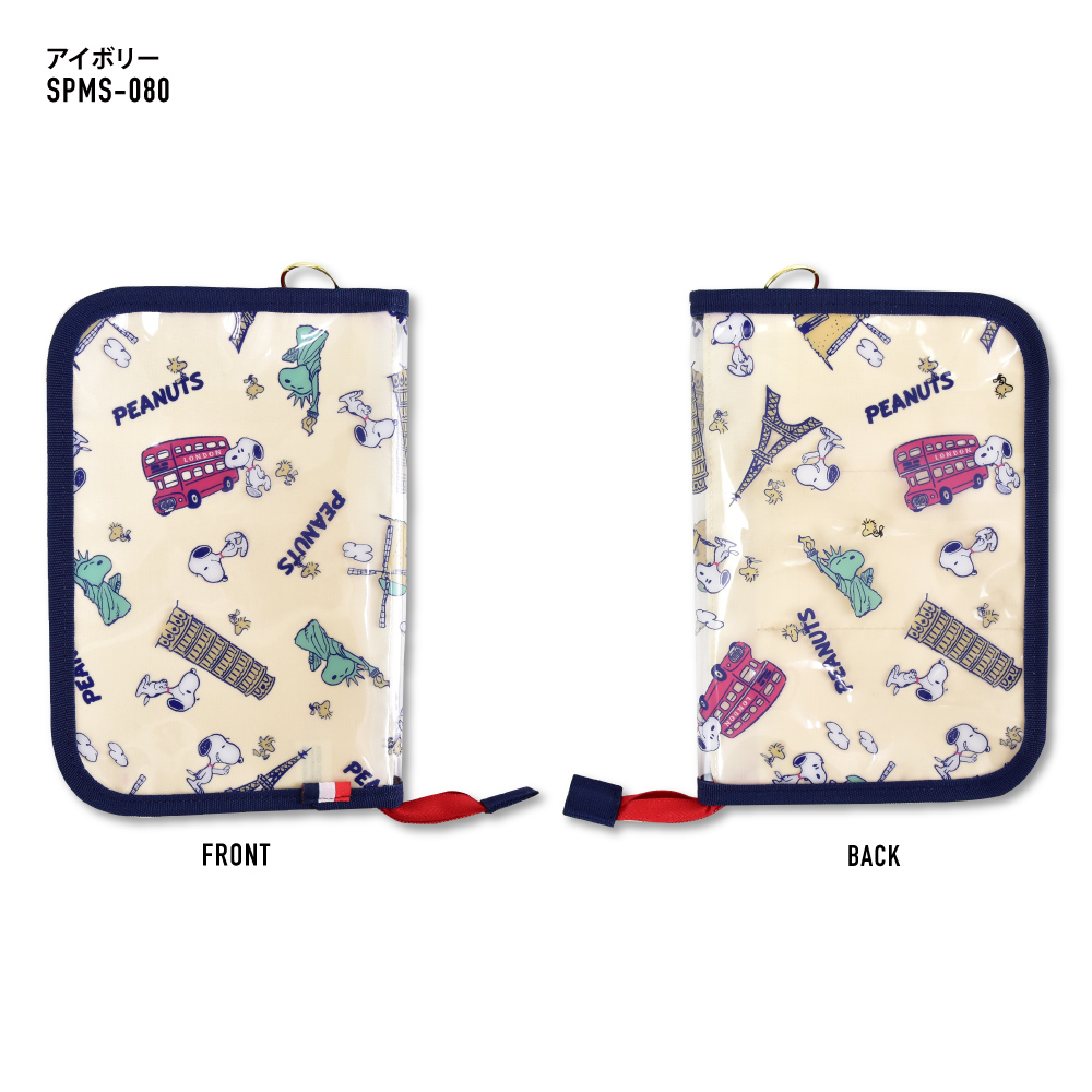 SNOOPY（スヌーピー） ポーチ 手帳型 通帳ケース カードケース 大容量