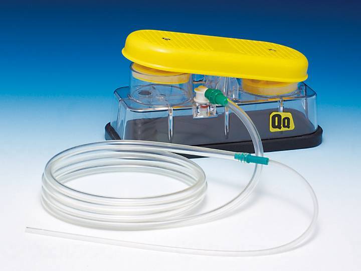 災害・救急などの電源がない緊急時に！ 新鋭工業 足踏式吸引器QQ KFS