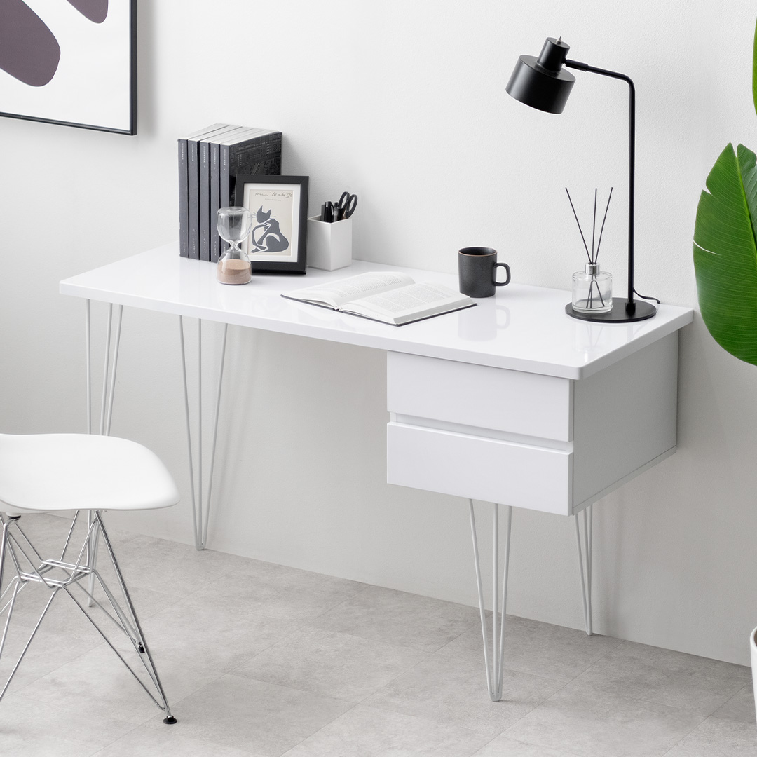 エア・リゾーム デスク パソコンデスク 机 学習机 勉強机 120cm