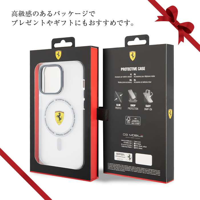 Ferrari（フェラーリ） iPhone 15 Pro ケース ワイチャ 磁気ワイヤレス