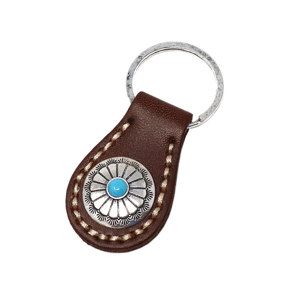 キーホルダー メンズ ネイティブアメリカン コンチョ ココペリ 本革