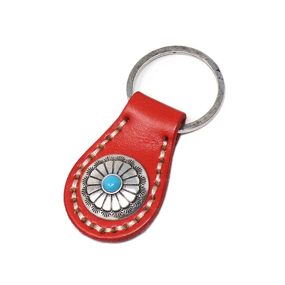 キーホルダー メンズ ネイティブアメリカン コンチョ ココペリ 本革