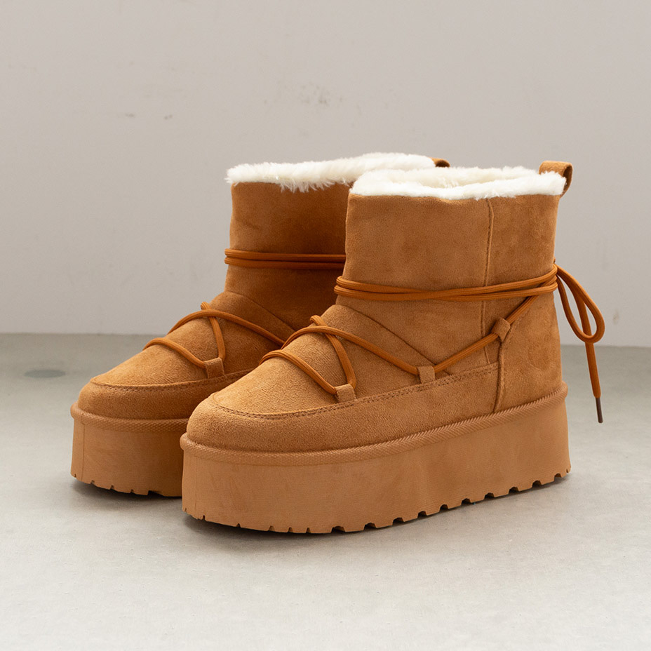 SVEC（シュベック） ムートンブーツ レディース 厚底ブーツ ショート
