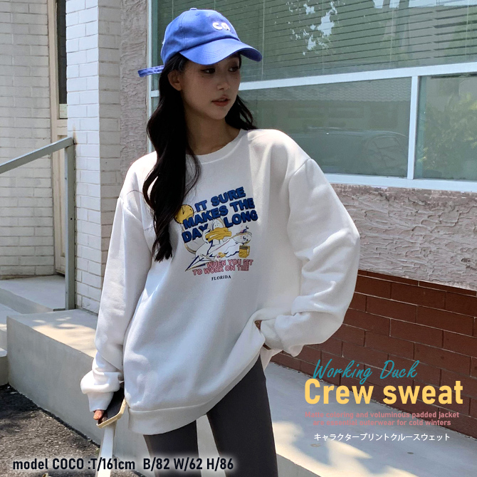 ARCADE（アーケード） キャラクタープリントトレーナー クルーネック