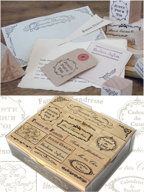 フランスフレーズスタンプセット BOX-FRA フランス語 ボックススタンプ