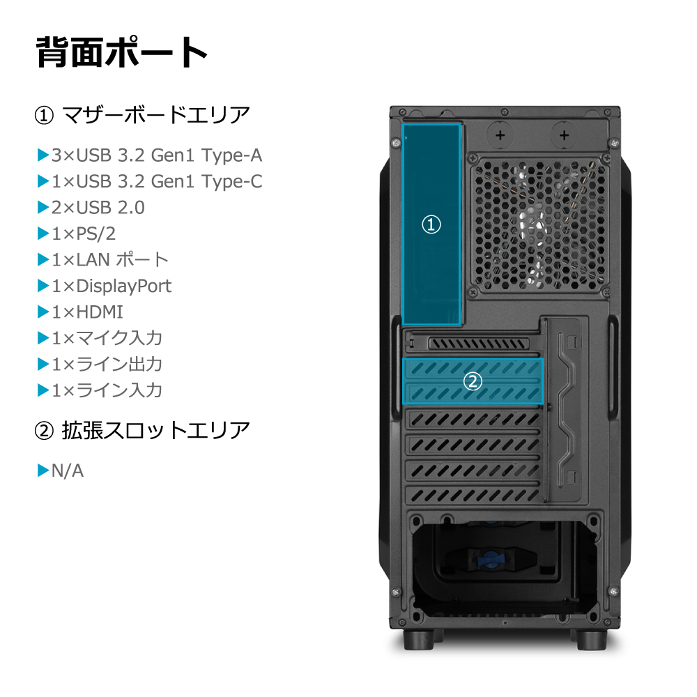 インテル（intel） デスクトップPC Core i3-12100 メモリ8GB SSD500GB