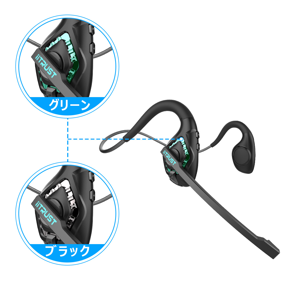 bluetooth ヘッドセット ワイヤレス イヤホン マイク付き