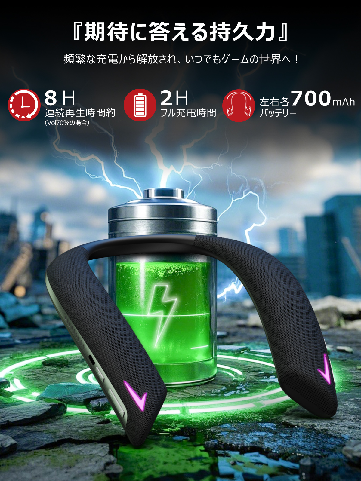 割引クーポンあり！ ゲーミングネックスピーカー 遊音 思いやりゲーム