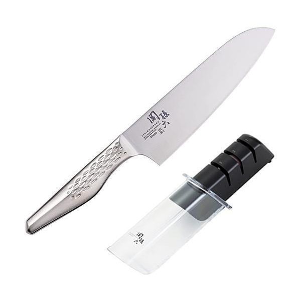 貝印 関孫六 三徳包丁と 包丁研ぎのセット 匠創 165mm AB5156