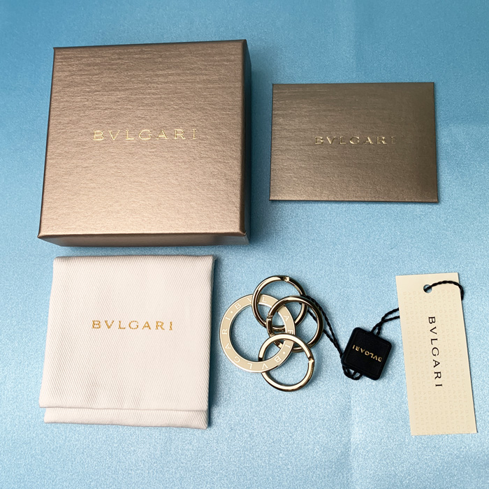 爆買】ブルガリ キーリング メタル 3連 レディース メンズ ブラック