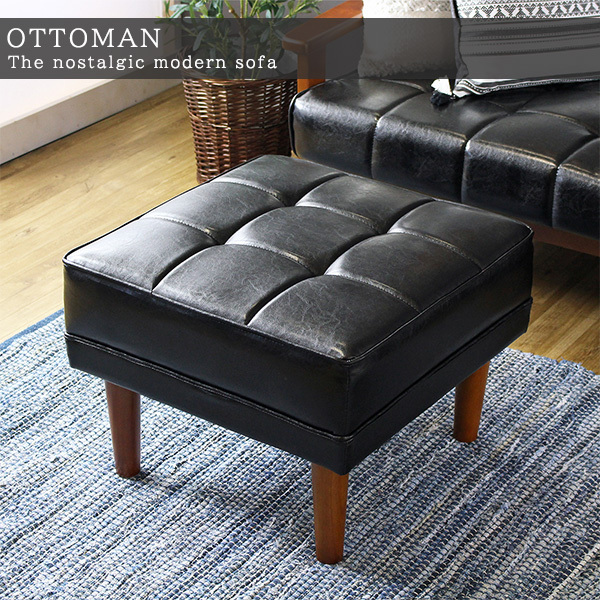 青いフットスツール レトロ風 ヴィンテージ風 かわいい 222-1497-006