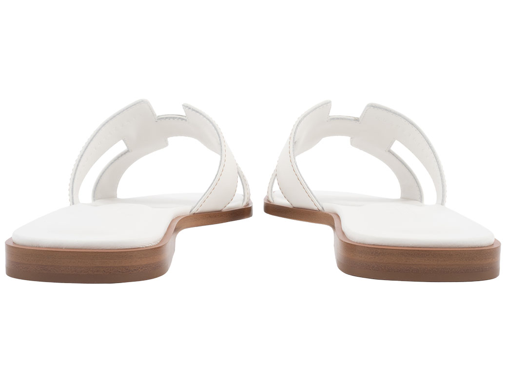 HERMES（エルメス） サンダル オラン 靴 H021056Z ボックスカーフ 白