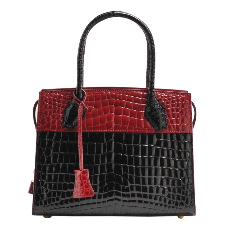 sankyo shokai（三京商会） クロコダイルハンドバッグ シャイニング