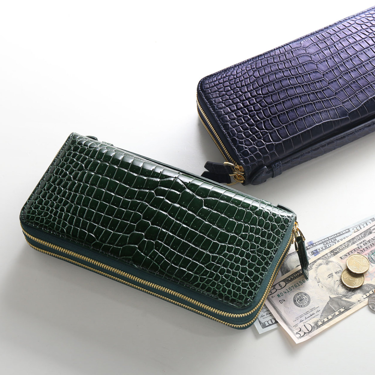 sankyo shokai（三京商会） スモール クロコダイル オーガナイザー