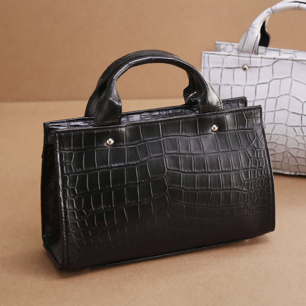 sankyo shokai（三京商会） クロコダイル ハンドバッグ 日本製 2WAY