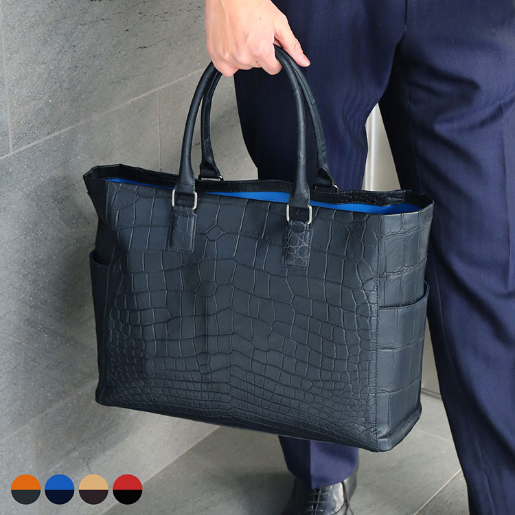 sankyo shokai（三京商会） クロコダイル トート バッグ バイカラー