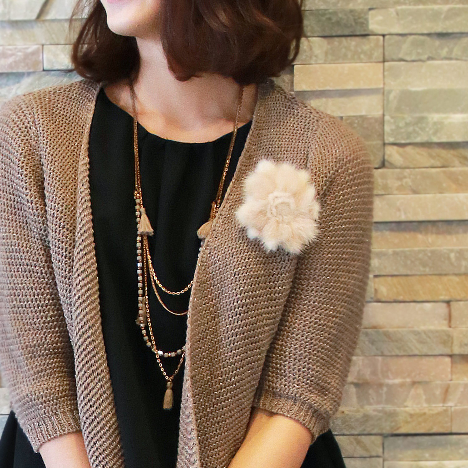 sankyo shokai（三京商会） ＜爆買＞ファー コサージュ ブローチ