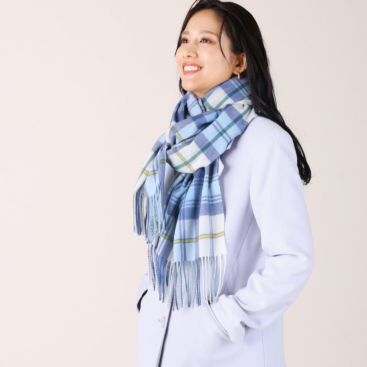 sankyo shokai（三京商会） ＜爆買＞カシミヤ100% チェック 大判