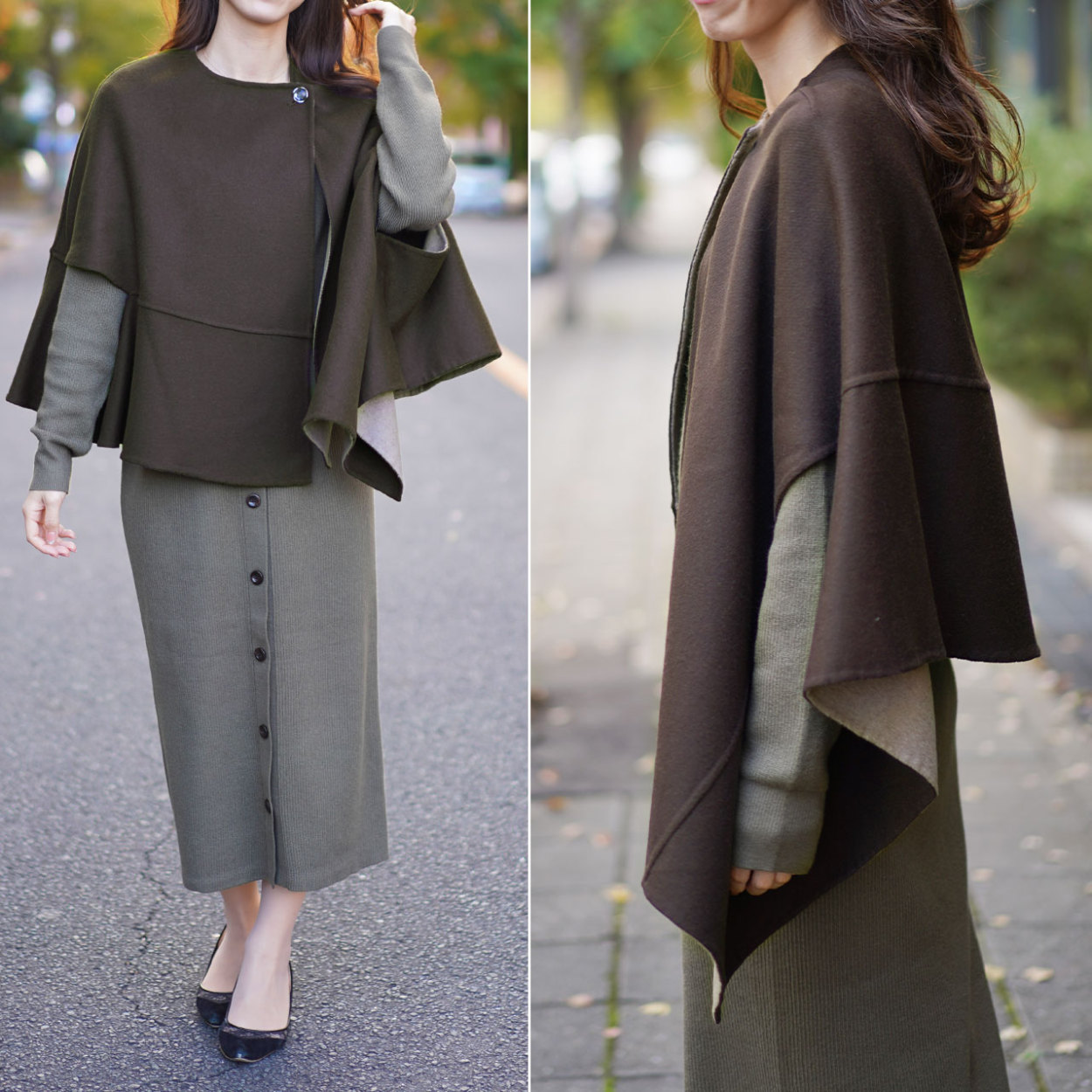 Filomo（フィローモ） [10%offクーポン]ケープ コート ウール シルク