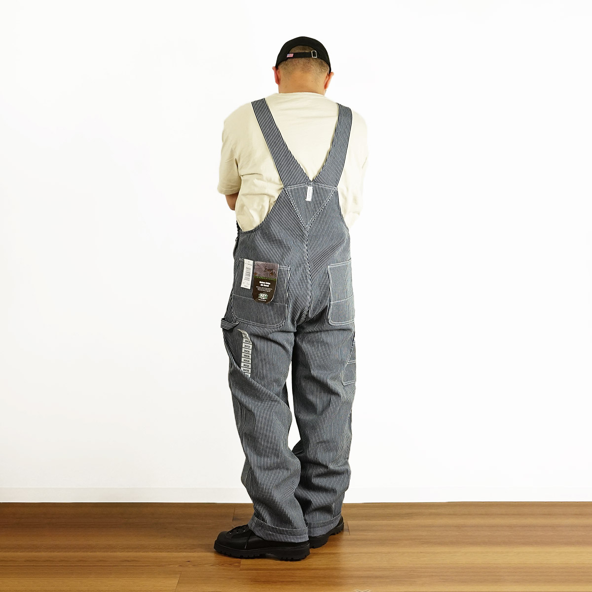 BAY SIDE（ベイサイド） キー KEY ヒッコリーストライプ ビブ