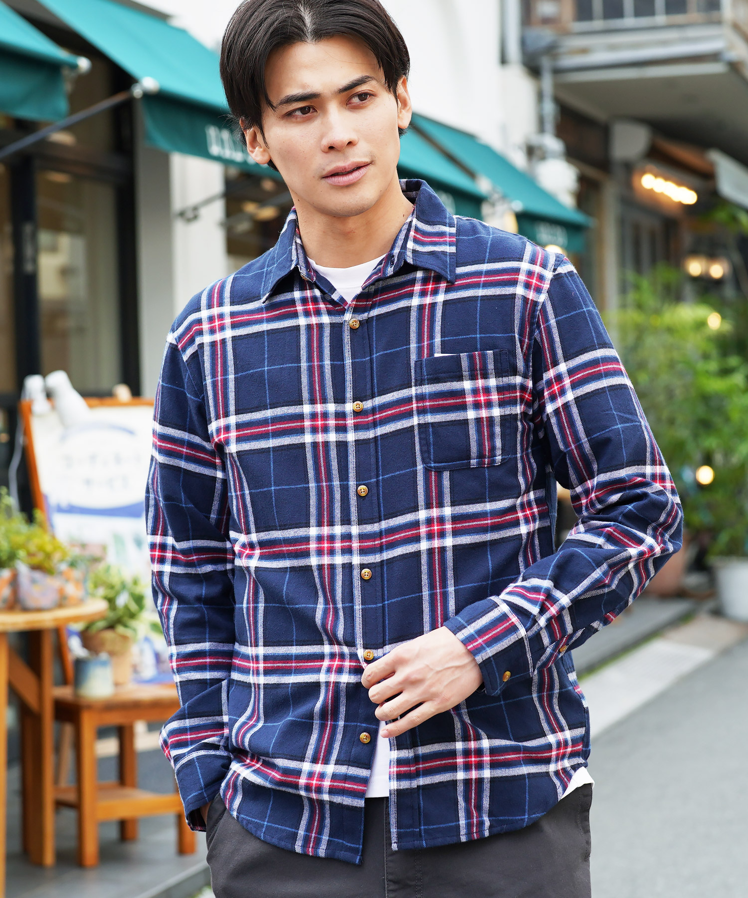 JIGGYS SHOP（ジギーズショップ） チェックシャツ メンズ トップス