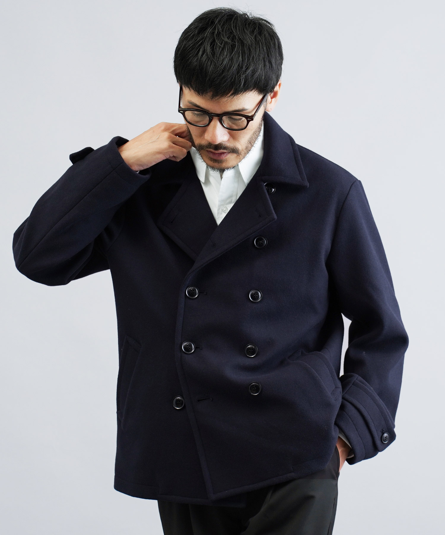 JIGGYS SHOP（ジギーズショップ） Pコート メンズ アウター ショート丈