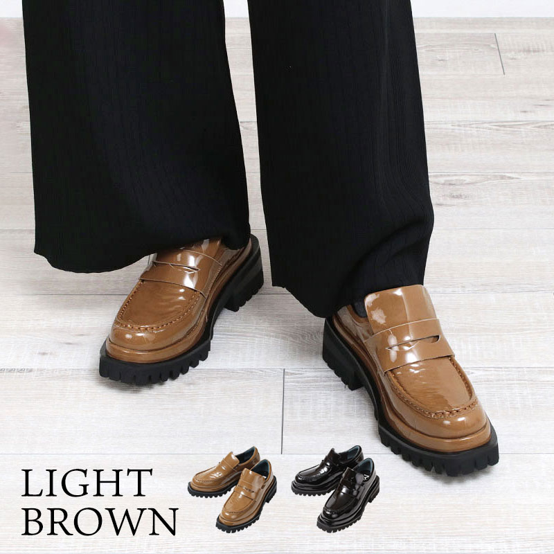 MANA（マナ） ローファー ビッグソール 551205 エナメル パテント