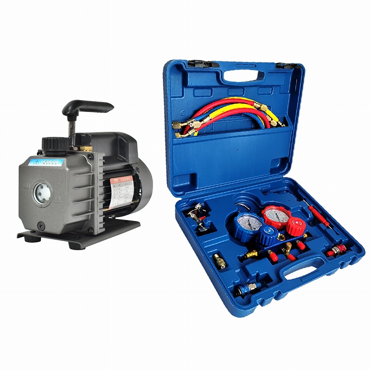 真空ポンプ マニホールドケージ エアコンガスチャージセット エアコン