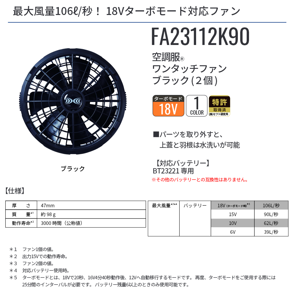 空調服 空調服(R) スターターキット ブラック SK23011K90 新デバイス