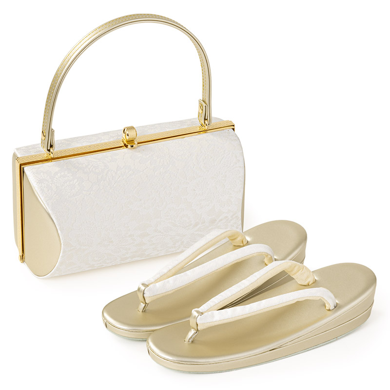 草履バッグセット 成人式 結婚式 フォーマル 金襴 M L LL 3L 大きい