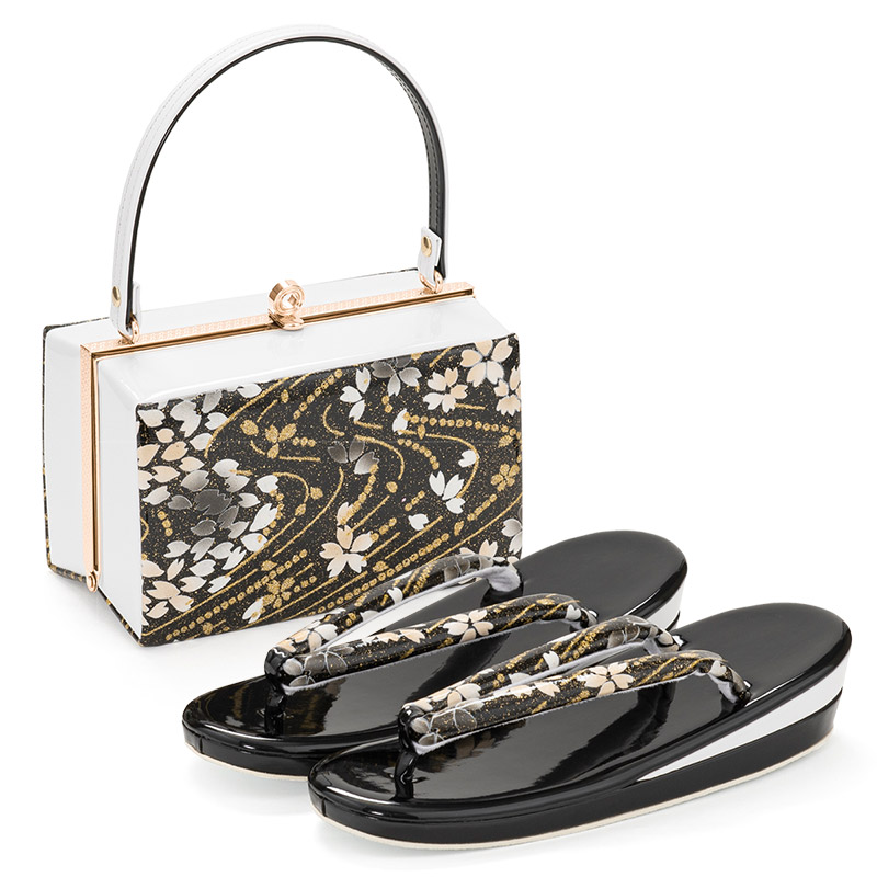 草履バッグセット 成人式 結婚式 sakura スクエア M L LL 3L 大きい