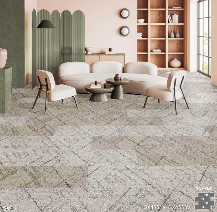 東リ（TOLI） ［各色12枚単位］東リ タイルカーペット GX-4550V