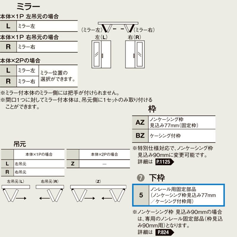 ラシッサ ラシッサDヴィンティア LAA クローゼット折れ戸ノンレール